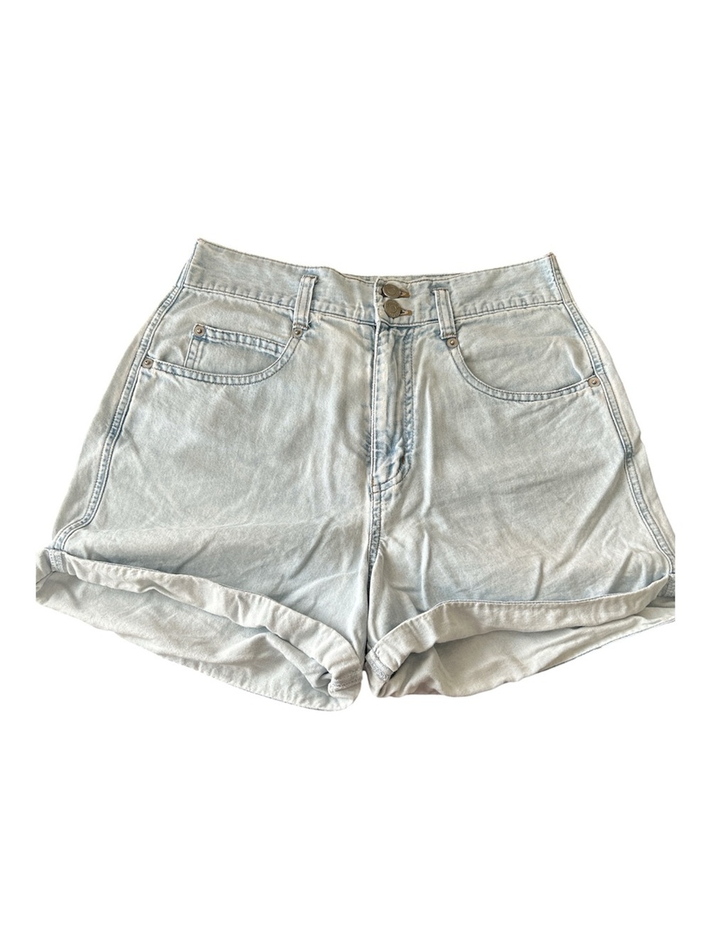 Palmetto’s Woman Juniors Light Wash Denim High-Waist Shorts Size 3